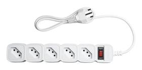 Regua Tomada Filtro De Linha Protetor Energia Intelbras EPE 205 BR Branco