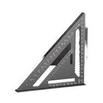 Régua Triangular De Alta Precisão Em Liga De Alumínio Para Marcenaria 7''/12'' Com Transferidor De Régua Triangular De Alta Precisão Em Liga De Alumínio Para Marcenaria 7''/12'' Com Transferidor De