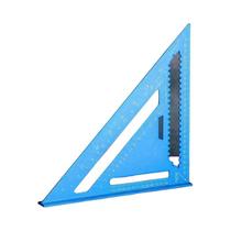 Régua Triangular De Alta Precisão Em Liga De Alumínio Para Marcenaria 7''/12'' Com Transferidor De