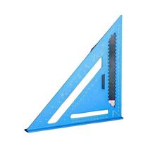 Régua Triangular De Alta Precisão Em Liga De Alumínio Para Marcenaria 7''/12'' Com Transferidor De