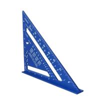 Régua Triangular De Alumínio De 7 Polegadas Métrica Imperial Com Ângulo De 90 Graus Ferramenta De