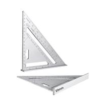 Régua Triangular de Alumínio de 7 Polegadas - Transferidor para Carpinteiro