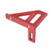 Régua Triangular De Alumínio Vermelho 45 Graus graus 90 graus Transferidor De Carpintaria 3D, Ferramenta