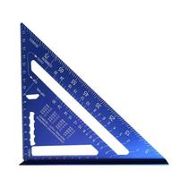 Régua Triangular Métrica Quadrada De 7/12 Polegadas, Alumínio, Transferidor Fino De 90 Graus Para