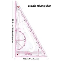 Régua Triangular Multifuncional Para Artes Finas 3220, Escala De Aprendizado Para Confecção De