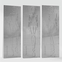 Réguas Croqui Desenho De Moda - Kit 3 Un. Corpo Feminino Réguas Croqui Desenho De Moda - Kit 3 Un. Corpo Feminino