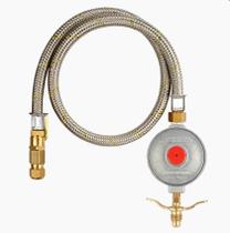 Regulador 5kg/h + Válvula de Segurança 1/2 Bsp + Ligação 1,00 M e Niple Borboleta