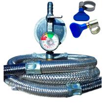 Regulador Click Pro Turbo Visor Mangueira Malha Aço 8 metros Regulador Click Pro Turbo Visor Mangueira Malha Aço 8 metros