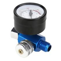 Regulador de Pressão de Ar com Manômetro - Acessório Pneumático para Pistola de Pintura 1/4"