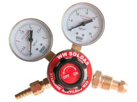 Regulador de pressão industrial para gás acetileno tipo w23 - WW SOLDAS