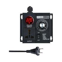 Regulador De Tensão De Alta Potência 4000W 10-220V Com Controle De Velocidade, Temperatura E Luz Regulador De Tensão De Alta Potência 4000W 10-220V Com Controle De Velocidade, Temperatura E Luz