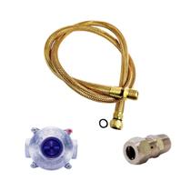 Regulador GN + Mangueira de gás 1,5m C/ Adaptador para Fogão