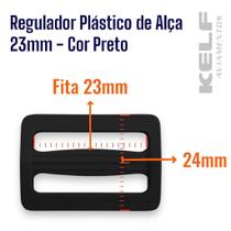 Regulador Plástico Alça 23mm P07A - Cor Preto 500un