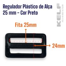 Regulador Plástico Alça 25mm P07A - Cor Preto 1000un