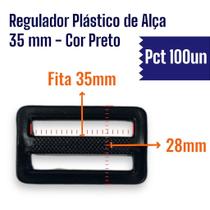 Regulador Plástico Alça 35mm P07A - Cor Preto 100un