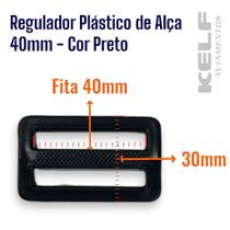 Regulador Plástico Alça 40mm P07A - Cor Preto 100un