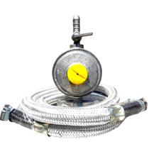 regulador registro 2kg inmetro mangueira aço inox 1,5 metros