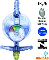 Regulador registro inmetro gás botijão fogão visor medidor