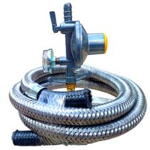 Regulador registro max top visor Mangueira malha aço 2 metro Regulador registro max top visor Mangueira malha aço 2 metro