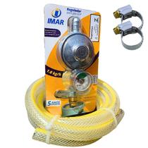Regulador registro visor para gás de cozinha mangueira pvc resistente
