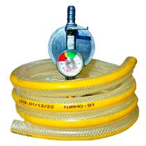 REGULADOR VISOR CLICK COM MEDIDOR GÁS MANGUEIRA PVC 2 Mts REGULADOR VISOR CLICK COM MEDIDOR GÁS MANGUEIRA PVC 2 Mts