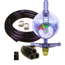 regulador visor medidor gás fogão mangueira preta 2 metros