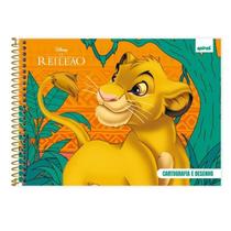 Rei Leão Caderno Cartografia e Desenho Capa Dura 48 fls Spiral