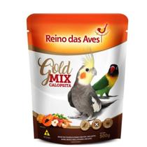 Reino das aves Gold mix Calopsitas com Própolis 500gr - Reino das Avres