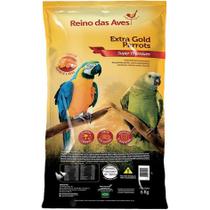 Reino das Aves Ração Extrusada Extra Gold Parrots para Pássaros Grandes 6kg Nutrição Completa Reino das Aves Ração Extrusada Extra Gold Parrots para Pássaros Grandes 6kg Nutrição Completa