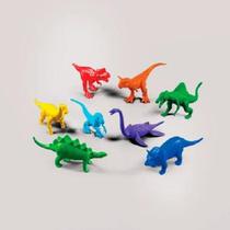 Reino dos Dinossauros 8 Unidades Com Cenário Brinquedo Infantil