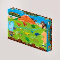 Reino dos Dinossauros 8 Unidades Com Cenário Brinquedo Infantil - GGBplast