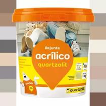 Rejunte Acrílico 1kg Pronto Quartzolit Cinza Platina