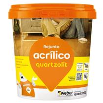 Rejunte Acrílico 1kg Pronto Uso Impermeável Para Pisos e Paredes Quartzolit