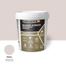 Rejunte Acrilico Bicomp Extraliso Platina Ceramfix - Novo