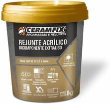 Rejunte acrílico grafite (novo) bicomp 1kg - ceramfix