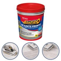Rejunte Acrílico Impermeável 1Kg Branco Vedatudo Dryko Pronto Uso Piso Porcelanato Banheiro Piscina