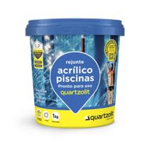 Rejunte Acrílico Piscina 1kg Cinza Platina Quartzolit
