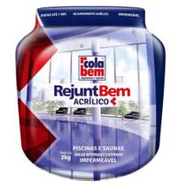 Rejunte Acrílico Pote 2Kg Branco - Cola Bem *8346* Rejunte Acrílico Pote 2Kg Branco - Cola Bem *8346*