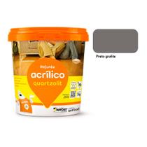 Rejunte Acrilico Quartzolit 1kg Preto Grafite