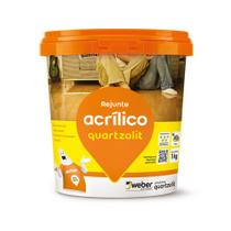 Rejunte Acrilico Quartzolit Pote 1kg Cinza Platina