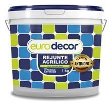 Rejunte Acrílico Selante Porcelanato Cerâmica Eurodecor 1kg - Preto