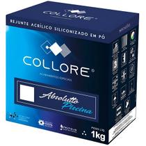 Rejunte Acrilico Siliconizado Piscina Collore 1KG Cinza Platina