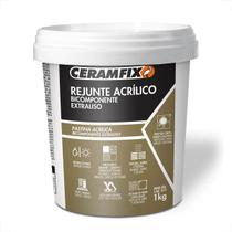 Rejunte ceramfix acrilico 1kg bicomponente extraliso branco