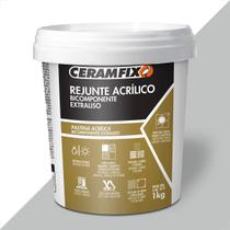 Rejunte ceramfix acrilico 1kg bicomponente extraliso cinza claro