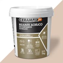 Rejunte ceramfix acrilico 1kg bicomponente extraliso crema