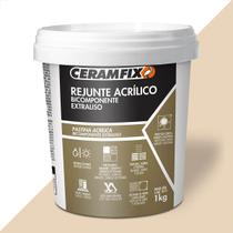 Rejunte ceramfix acrilico 1kg bicomponente extraliso marfim