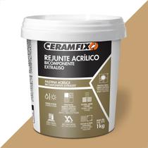 Rejunte ceramfix acrilico 1kg bicomponente extraliso marrom sucupira Rejunte ceramfix acrilico 1kg bicomponente extraliso marrom sucupira