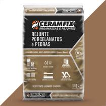 Rejunte ceramfix porcelanatos e pedras 1kg marrom sucupira