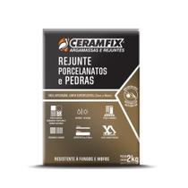Rejunte Ceramfix Super Porcelantos/pedras Flex 2 Kg Cinza