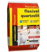 Rejunte Cerâmica Flexível Quartzolit Weber Saco 5kg Branco